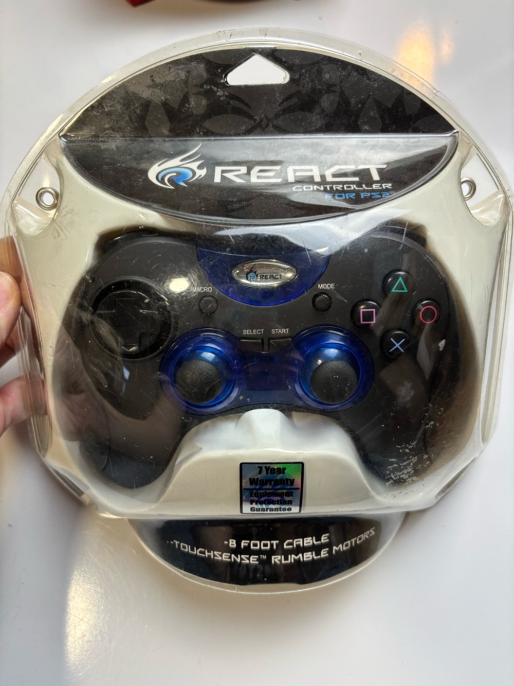 Black and Blue Wired Game Controller for PS3 - Brand